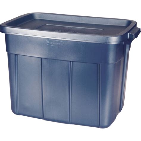 rubbermaid roughneck 18 gallon box dark indigo metallic|rubbermaid storage containers.